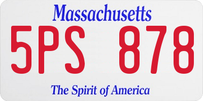 MA license plate 5PS878