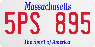 MA license plate 5PS895