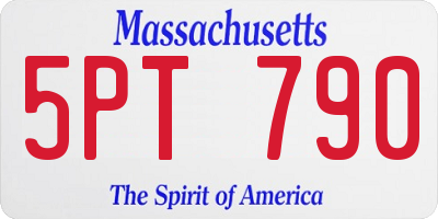 MA license plate 5PT790