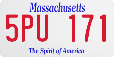 MA license plate 5PU171