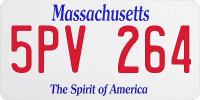 MA license plate 5PV264