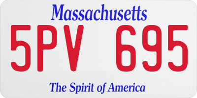 MA license plate 5PV695
