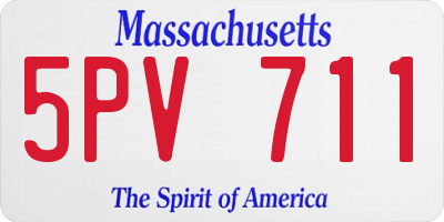 MA license plate 5PV711