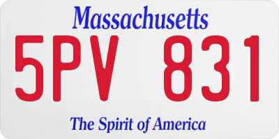 MA license plate 5PV831