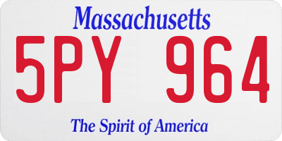 MA license plate 5PY964