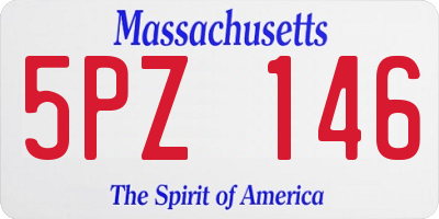 MA license plate 5PZ146