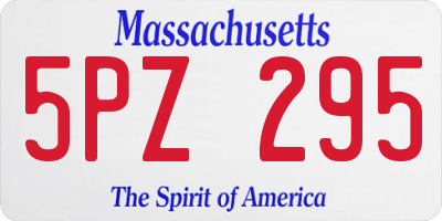 MA license plate 5PZ295