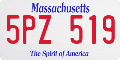 MA license plate 5PZ519