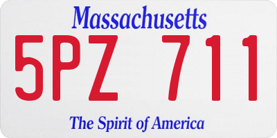 MA license plate 5PZ711
