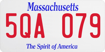 MA license plate 5QA079