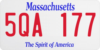 MA license plate 5QA177