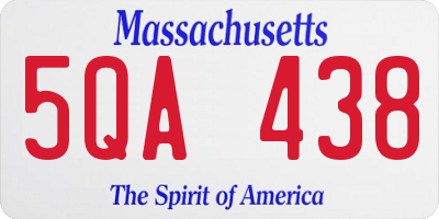 MA license plate 5QA438