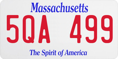 MA license plate 5QA499