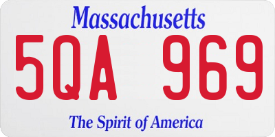 MA license plate 5QA969