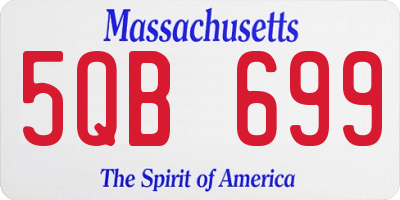 MA license plate 5QB699