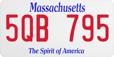 MA license plate 5QB795