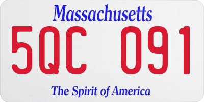 MA license plate 5QC091