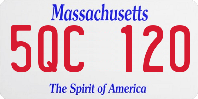 MA license plate 5QC120