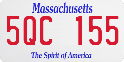 MA license plate 5QC155