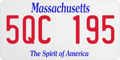 MA license plate 5QC195