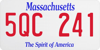 MA license plate 5QC241