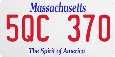 MA license plate 5QC370