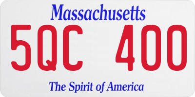 MA license plate 5QC400