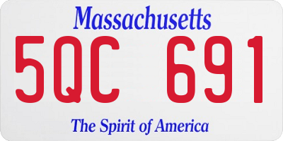MA license plate 5QC691