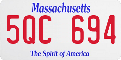 MA license plate 5QC694