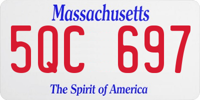 MA license plate 5QC697