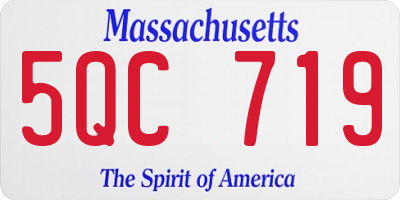 MA license plate 5QC719