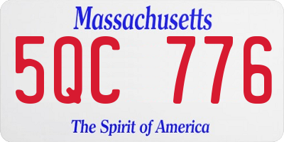 MA license plate 5QC776