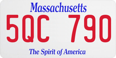 MA license plate 5QC790