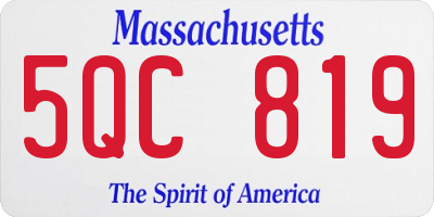 MA license plate 5QC819