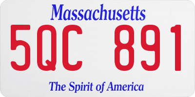 MA license plate 5QC891