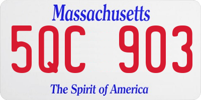 MA license plate 5QC903
