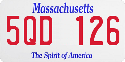 MA license plate 5QD126