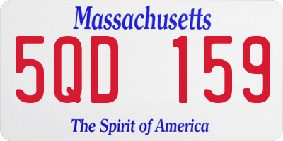 MA license plate 5QD159
