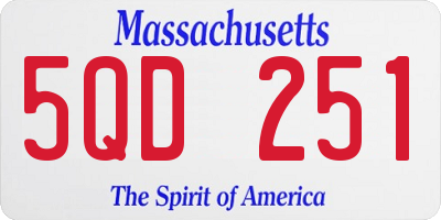 MA license plate 5QD251