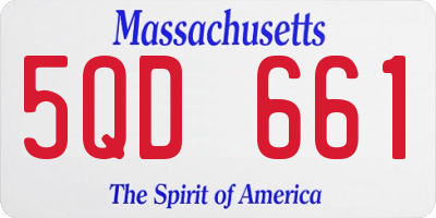 MA license plate 5QD661