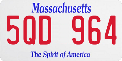 MA license plate 5QD964