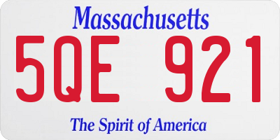 MA license plate 5QE921