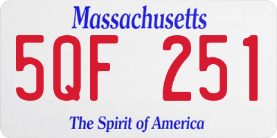 MA license plate 5QF251