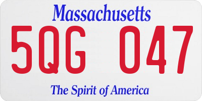 MA license plate 5QG047