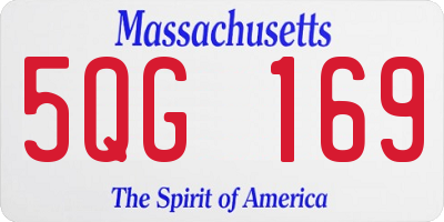MA license plate 5QG169