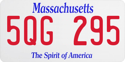 MA license plate 5QG295