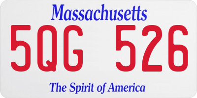 MA license plate 5QG526
