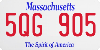 MA license plate 5QG905