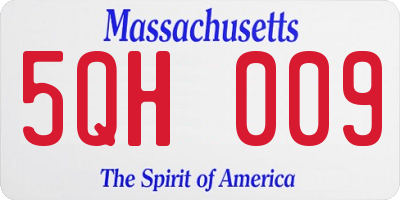 MA license plate 5QH009