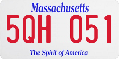 MA license plate 5QH051